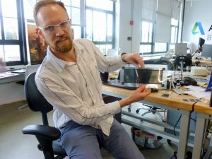 Lumii co-founder Matt Hirsch demonstrates one of the firm's 3D images created with a standard printer