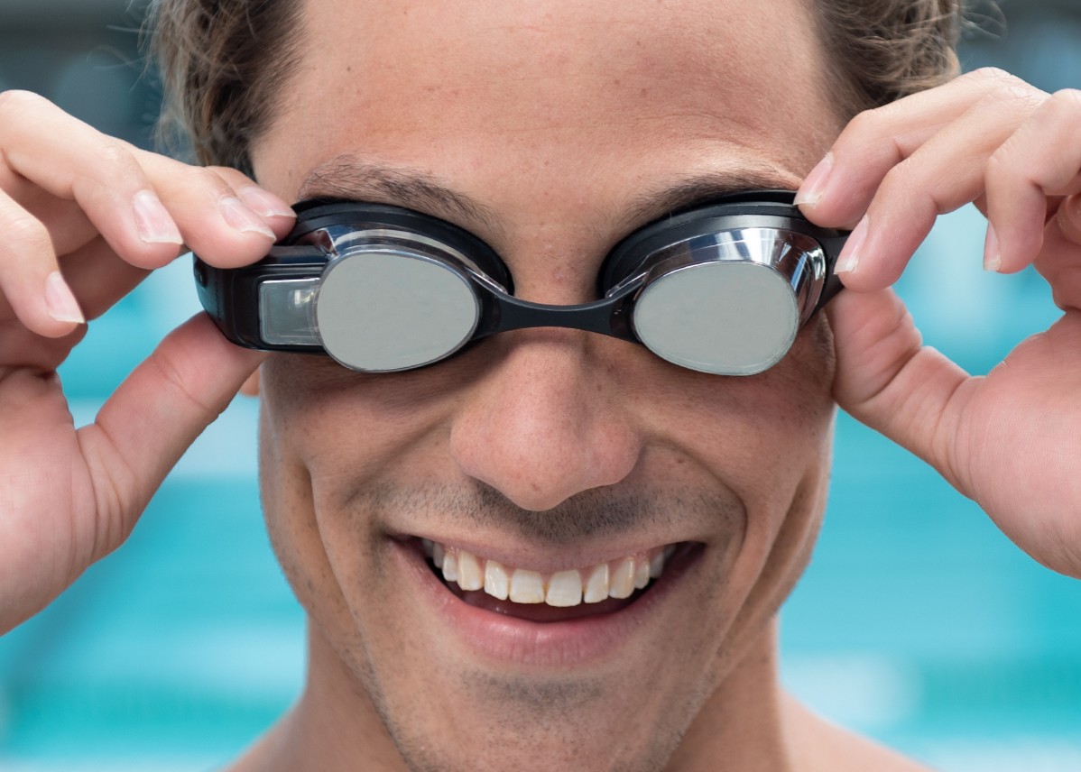 holographic swimming goggles